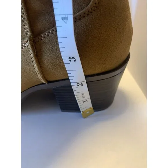 NWT Old Navy Tan Suede Ankle Boots Size 7 Fall Winter - Picture 5 of 5